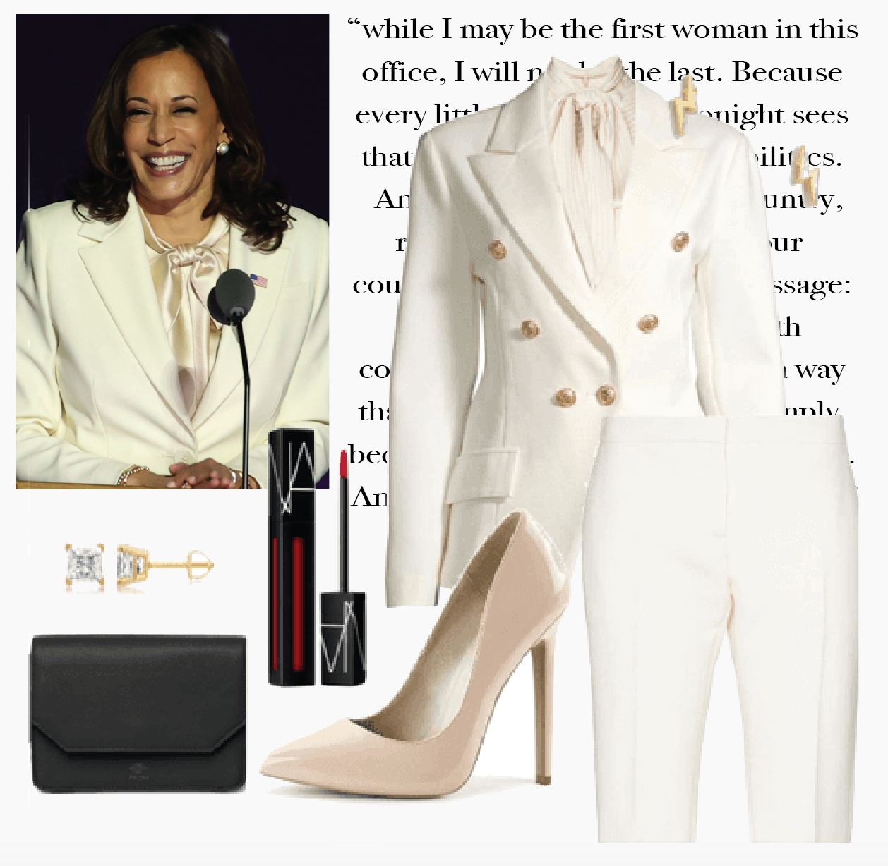 Inspired by Kamala Harris: The Affordable and Ethical White Power Suit Outfit